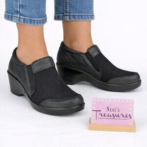 Alegria By PG Lite ERY-474 Black Leather Slip On Comfort Shoes Size EU 35 US 5.5